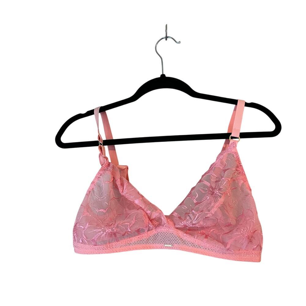Passionata by Chantelle Women’s Lace Bralette T Shirt Bra Triangle Pink Large